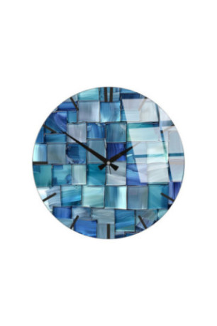 Horloge murale décorative en verre - Multicolore