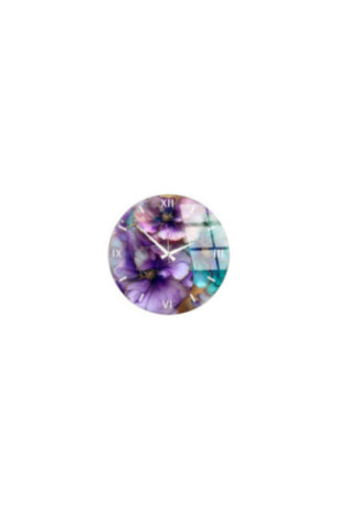 Horloge murale décorative en verre - Multicolore
