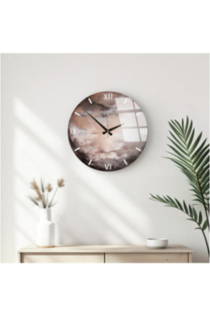 Horloge murale décorative en verre - Multicolore