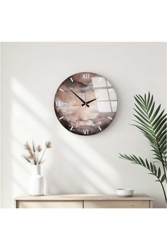 Horloge murale décorative en verre - Multicolore
