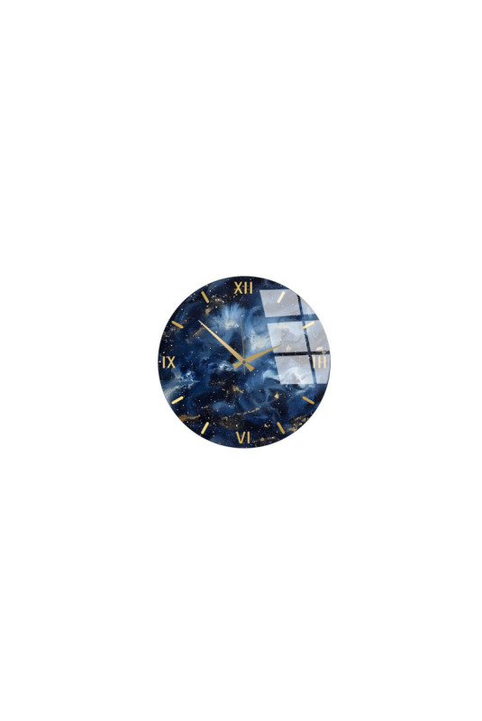 Horloge murale décorative en verre - Multicolore