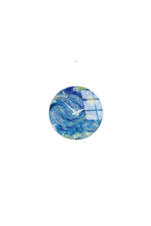 Horloge murale décorative en verre - Multicolore