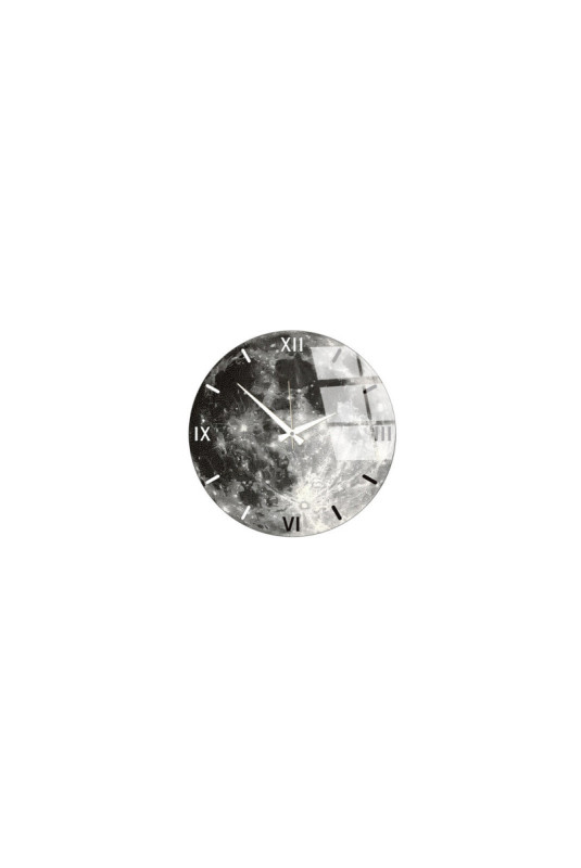 Horloge murale décorative en verre - Multicolore