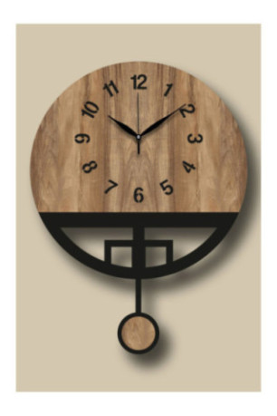 Horloge murale décorative - Noyer Noir