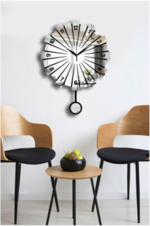 Horloge murale décorative - Argent