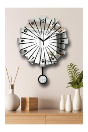 Horloge murale décorative - Argent