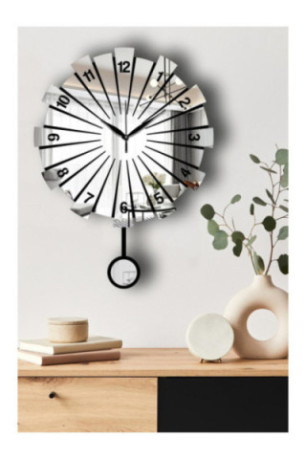 Horloge murale décorative - Argent