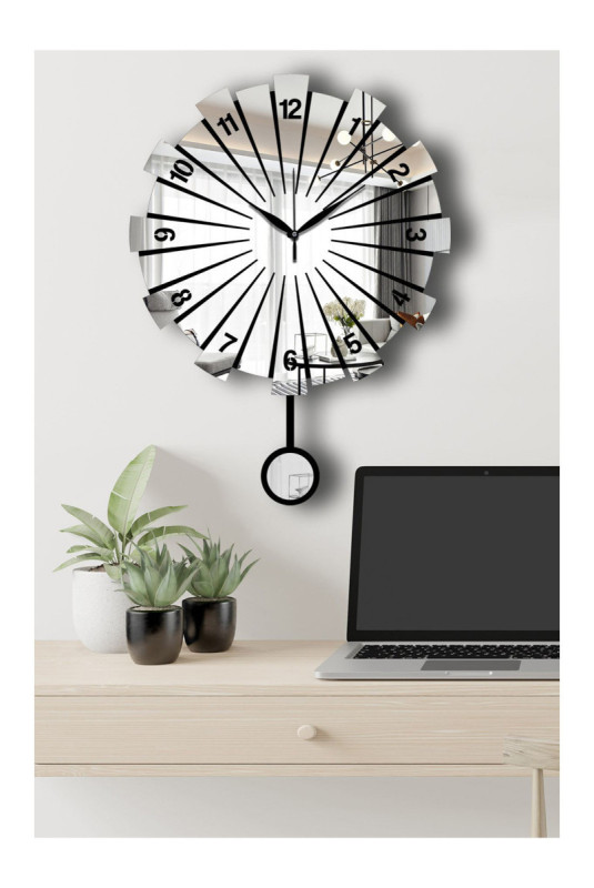 Horloge murale décorative - Argent
