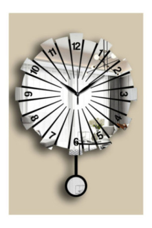 Horloge murale décorative - Argent