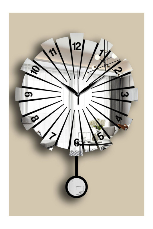 Horloge murale décorative - Argent