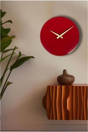 Horloge murale décorative en métal - Cerise