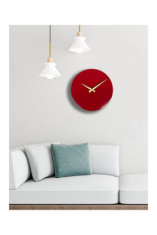 Horloge murale décorative en métal - Cerise