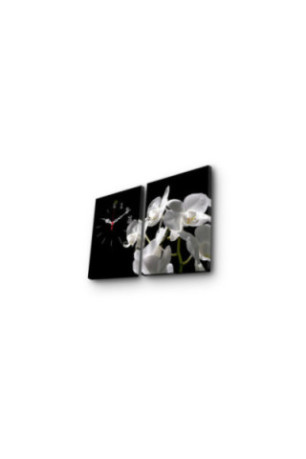 Horloge murale décorative en toile (2 pièces) - Multicolore