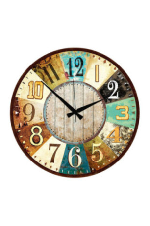Horloge décorative en MDF - Multicolore
