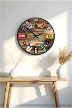 Horloge décorative en MDF - Multicolore