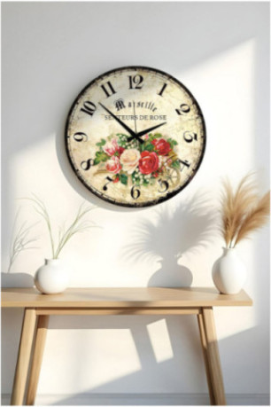 Horloge décorative en MDF - Multicolore