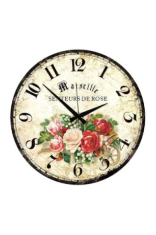 Horloge décorative en MDF - Multicolore