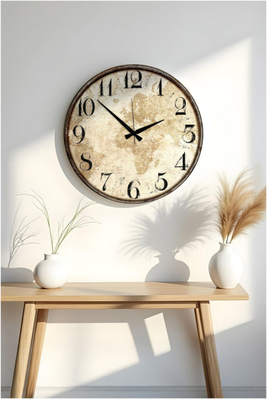 Horloge décorative en MDF - Multicolore