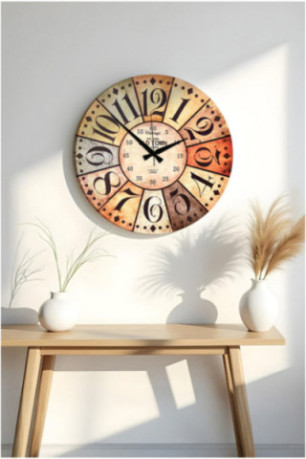 Horloge décorative en MDF - Multicolore