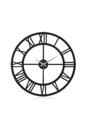 Horloge murale décorative en métal - Noir