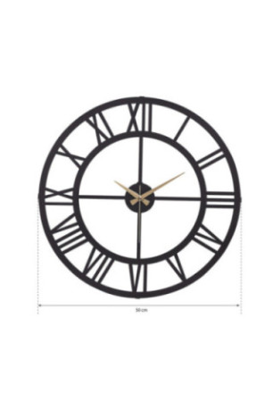 Horloge murale décorative en métal - Noir