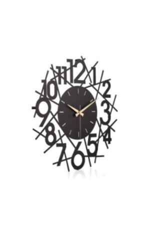 Horloge murale décorative en métal - Noir