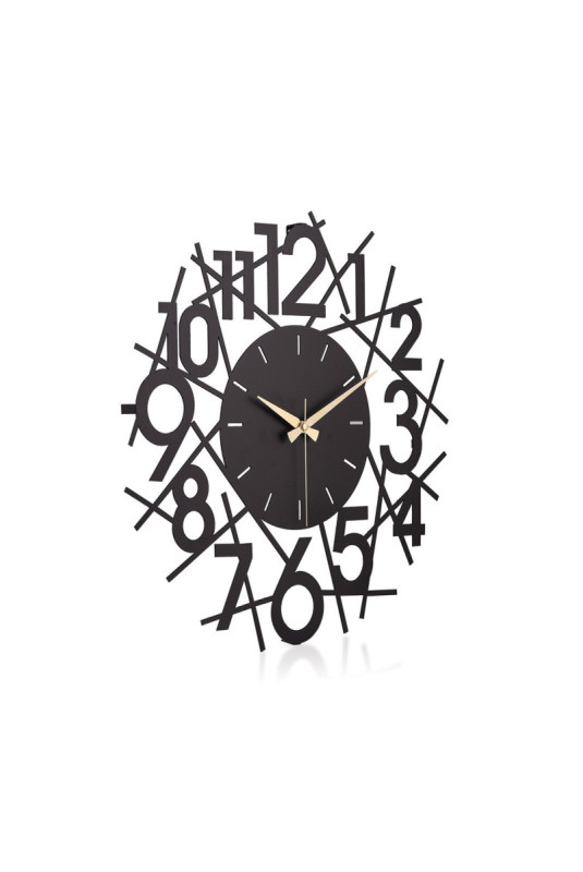 Horloge murale décorative en métal - Noir