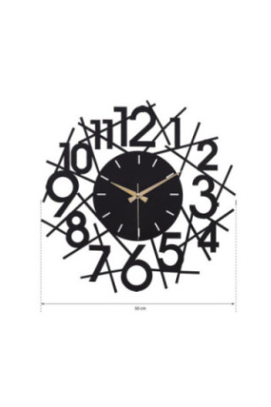 Horloge murale décorative en métal - Noir