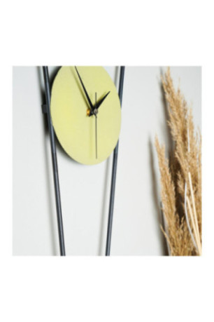 Horloge murale décorative en métal - Crème verte