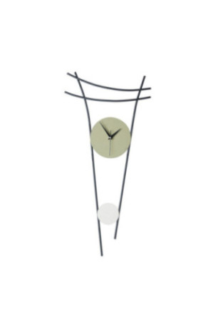 Horloge murale décorative en métal - Crème verte