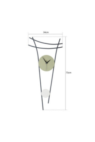 Horloge murale décorative en métal - Crème verte
