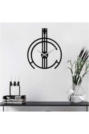Horloge murale décorative en métal - Noir