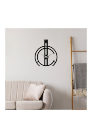 Horloge murale décorative en métal - Noir