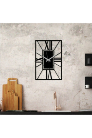 Horloge murale décorative en métal - Noir