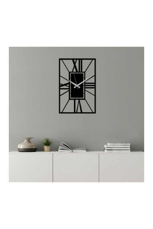 Horloge murale décorative en métal - Noir