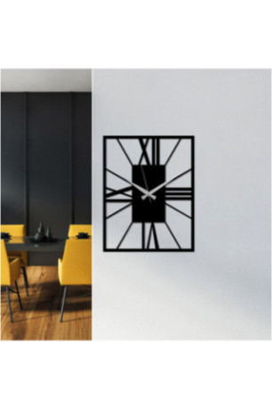 Horloge murale décorative en métal - Noir