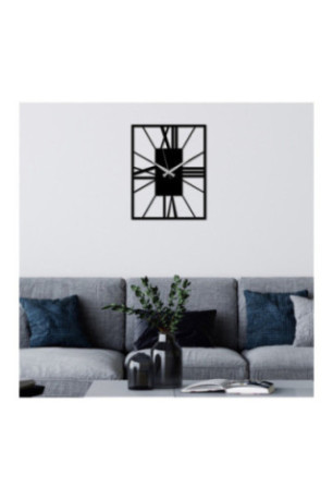 Horloge murale décorative en métal - Noir