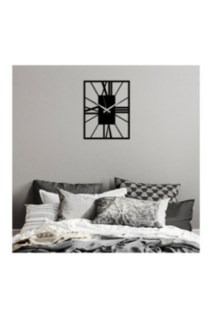 Horloge murale décorative en métal - Noir