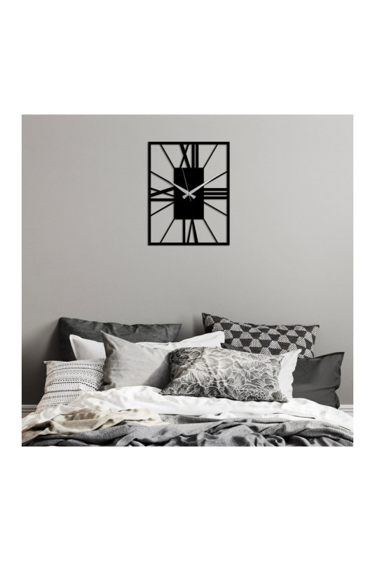 Horloge murale décorative en métal - Noir