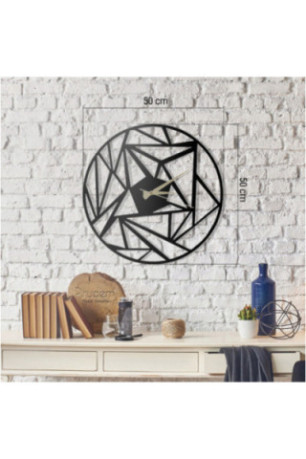 Horloge murale décorative en métal - Noir