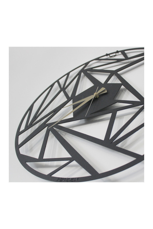 Horloge murale décorative en métal - Noir