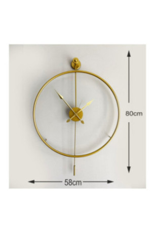 Horloge murale décorative en métal - Or