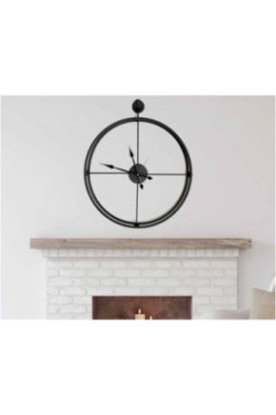 Horloge murale décorative en métal - Noir