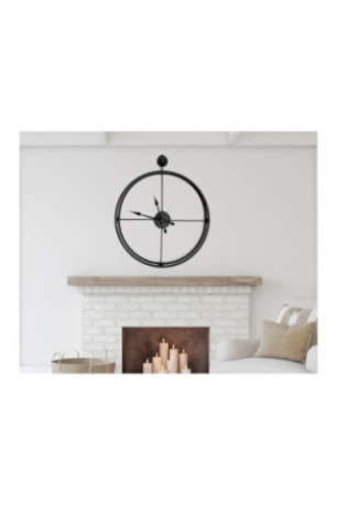 Horloge murale décorative en métal - Noir
