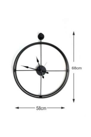 Horloge murale décorative en métal - Noir