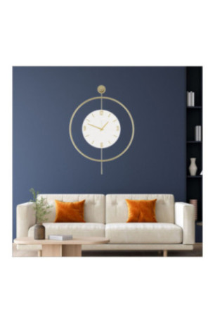 Horloge murale décorative en métal - Or