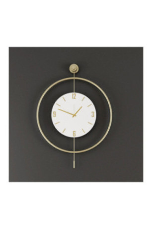 Horloge murale décorative en métal - Or