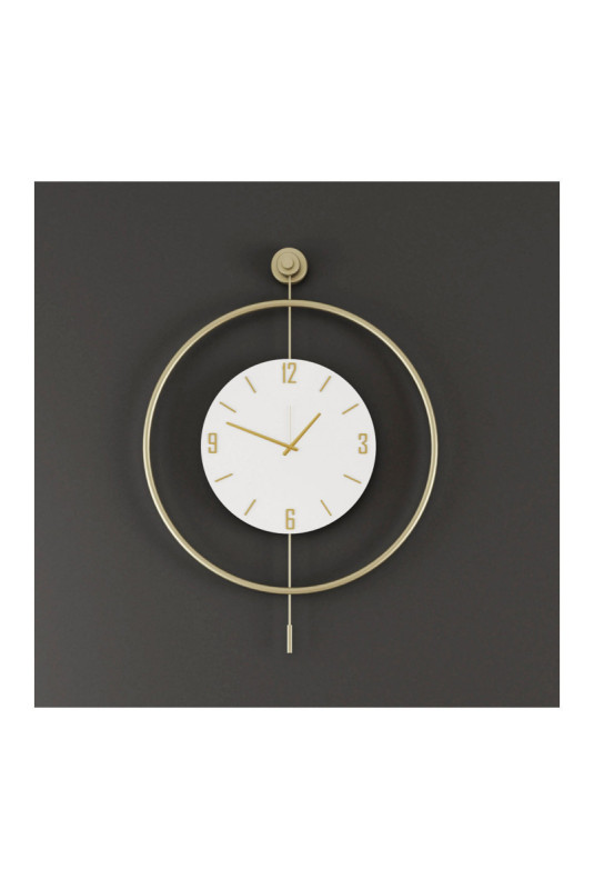 Horloge murale décorative en métal - Or