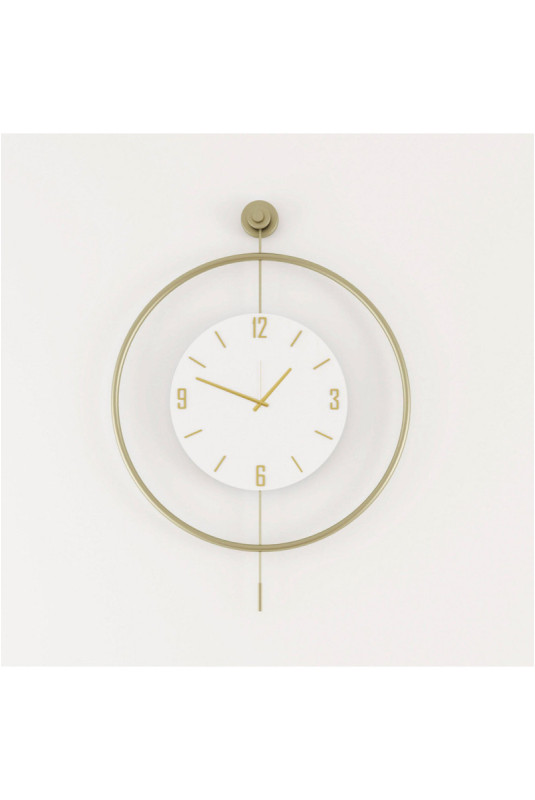 Horloge murale décorative en métal - Or