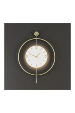 Horloge murale décorative en métal - Or